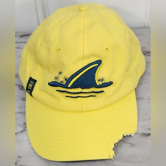 Landshark Other - Landshark shark bite yellow ball cap